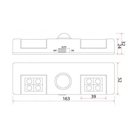 Oprawy-meblowe-podszafkowe - lbs-01 ruchoma lampka led na baterie z czujnikiem ruchu i zmierzchu rum-lux 