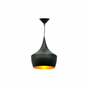 Lampy-sufitowe - czarna lampa wisząca 20w e27 modern 1b-b il mio polux 