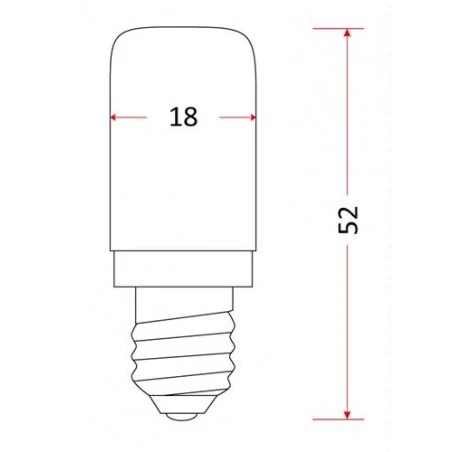 Gwint-trzonek-e14 - żarówka tablicowa e14 led zimne światło t25 2w 6500k rum lux 