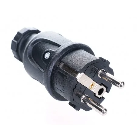 Wtyki-silowe - wg-02 czarna wtyczka prosta 250v  ip44 16a rum-lux 