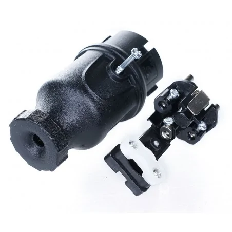 Wtyki-silowe - wg-02 czarna wtyczka prosta 250v  ip44 16a rum-lux 