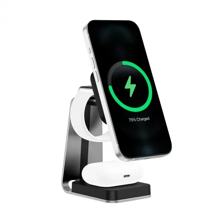 Ladowarki-usb - lv0879 lvn system ładowarka indukcyjna magsafe charging stand 3w1 eko-light 