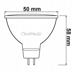 Gwint-mr-16-gu-53 - żarówka led jcdr 6w-50w gu5.3 580lm ciepła mr16 lumiled 