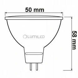 Gwint-mr-16-gu-53 - żarówka led jcdr 6w-50w gu5.3 580lm neutralna mr16 lumiled 