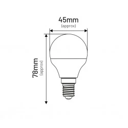Gwint-trzonek-e14 - elp034cw zimna żarówka kulka e14 6w 490lm 6500k inq 