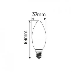 Gwint-trzonek-e14 - żarówka led świeczka e14 3w ciepła 3000k 220lm elb014ww inq 