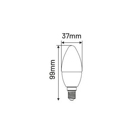 Gwint-trzonek-e14 - żarówka led świeczka e14 3w ciepła 3000k 220lm elb014ww inq 