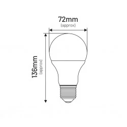 Gwint-trzonek-e27 - mocna żarówka led e27 17w zimna 6500k 1710lm a70 ela064cw inq 
