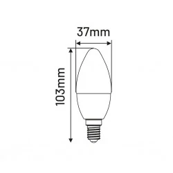 Gwint-trzonek-e14 - zimna żarówka led e14 świeczka c37 o mocy 7w 6500k elb044cw inq 