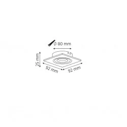 Oprawy-sufitowe - kwadratowa oprawa sufitowa ozzo mino 222-al. ip20 alu aluminiowa inq 