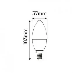 Gwint-trzonek-e14 - elb034nw led-owa żarówka z małym gwintem e14 6w świeczka 4000k 490lm  inq 