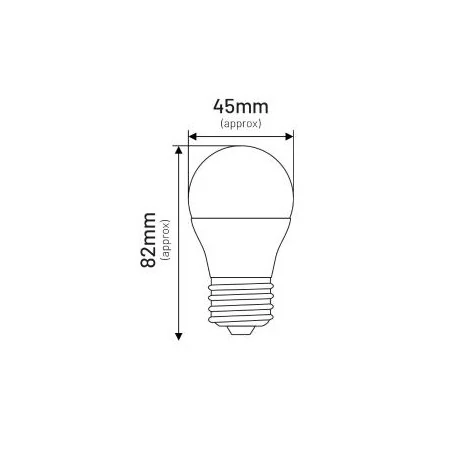 Gwint-trzonek-e27 - żarówka led e27 mleczna kulka g45 7w neutralna 4000k elp084nw inq 