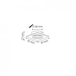 Oprawy-sufitowe - satynowa oprawa sufitowa ozzo movi 221-sn movi square kwadratowa ruchoma ip20 inq 