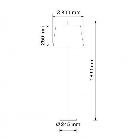 Lampy-stojace - stojąca lampa podłogowa biała ze złotą nóżką 1xe27 elena 325532 polux-goldlux 