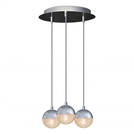 Lampy-sufitowe - lampa wisząca sufitowa chromowana amarillo 3 il mio polux 