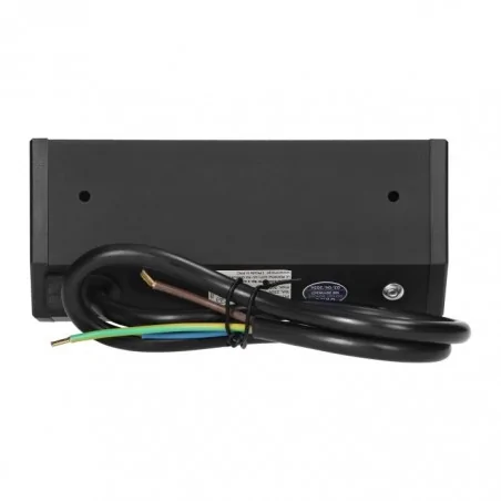 Gniazda-meblowe - or-gm-9005/b czarne gniazdo meblowe podwójne nablatowe  2x2p+z 3680w orno 