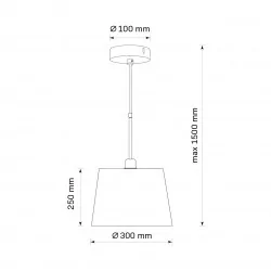 Lampy-sufitowe - wisząca lampa sufitowa czarno-złota na żarówkę e27 elena 325822 polux-goldlux 
