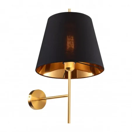 Kinkiety-do-salonu - czarno-złoty kinkiet na żarówkę e27 elena 325839 polux-goldlux 