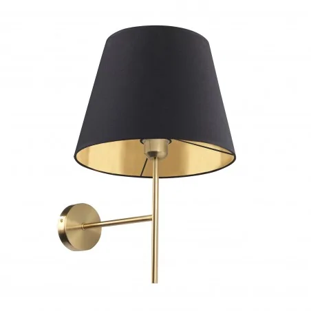 Kinkiety-do-salonu - czarno-złoty kinkiet na żarówkę e27 elena 325839 polux-goldlux 