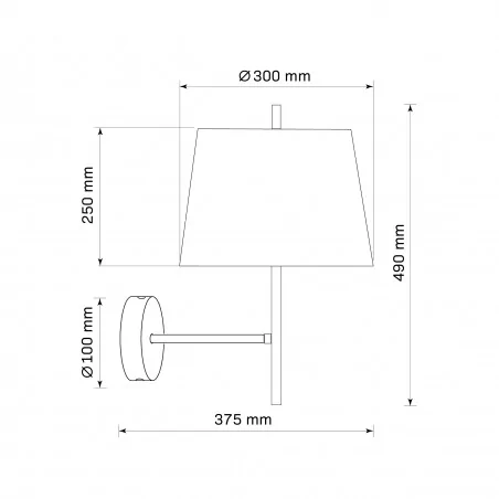 Kinkiety-do-salonu - czarno-złoty kinkiet na żarówkę e27 elena 325839 polux-goldlux 