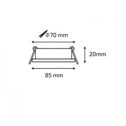 Oprawy-sufitowe - oczko sufitowe aluminiowe gu10 35w olaf-211-al ozzo 