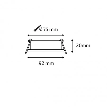 Oprawy-sufitowe - lampa sufitowa podtynkowa aluminiowa 50w gu10 olaf-221-al ozzo 