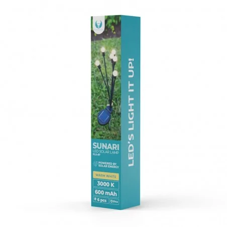 Lampy-solarne - fls-87 lampa solarna led świetliki solarne x6 3000k 600mah li-ion sunari forever light 