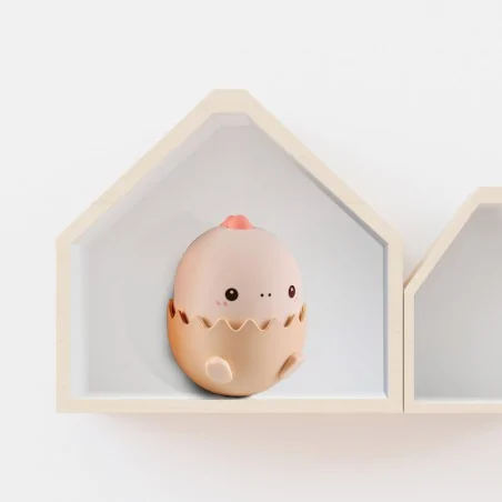 Oswietlenie-do-pokoju-dzieciecego - różowa lampka nocna led dla dzieci w kształcie małego dinozaura światło rgb usb-c baby dino 326973 polux-goldlux 