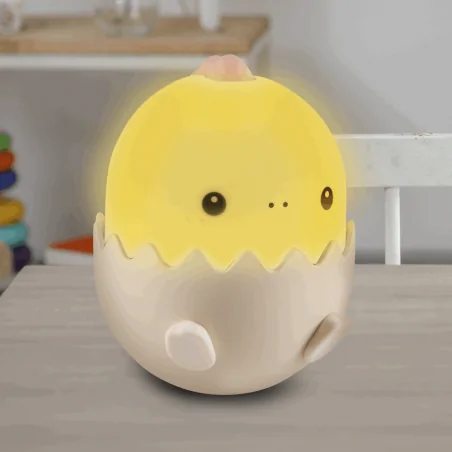 Oswietlenie-do-pokoju-dzieciecego - różowa lampka nocna led dla dzieci w kształcie małego dinozaura światło rgb usb-c baby dino 326973 polux-goldlux 
