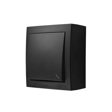 Wylaczniki-schodowe - czarny włącznik schodowy natynkowy mat ip44 simon aquaclick acw6/49 kontakt-simon 