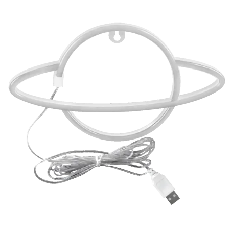 Neony-led - dekoracja neonowa led w kształcie planety usb-a+3xaa 327123 polux-goldlux 
