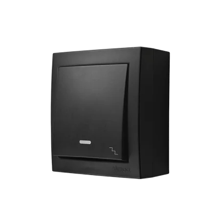 Wylaczniki-schodowe - włącznik schodowy natynkowy czarny mat z podświetleniem ip44 simon aquaclick acw6l/49 kontakt-simon 