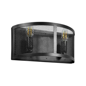 Czarna lampa ścienna 2x12W...