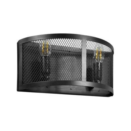 Kinkiety-do-salonu - czarna lampa ścienna 2x12w led e14 il mio bresso 2 polux 