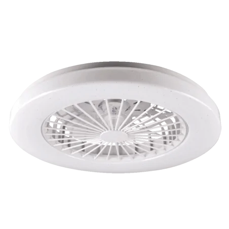 Plafony - plafon led z efektem gwiazd z funkcją wentylatora 48w z regulacją światła 3000k-65000k z pilotem ir libya 325792 polux-goldlux 