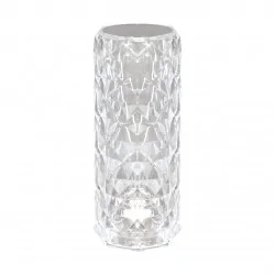 Lampki-nocne - lampka stołowa led z regulacją światła kryształowa konstrukcja 3000k/6500k holi led crystal 04402 ideus