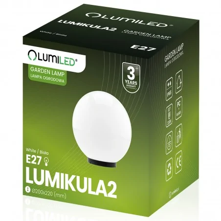 Lampy-kule-ogrodowe - lumogr0906 kula ogrodowa 20cm e27 ip65 lumikula2 lumiled 