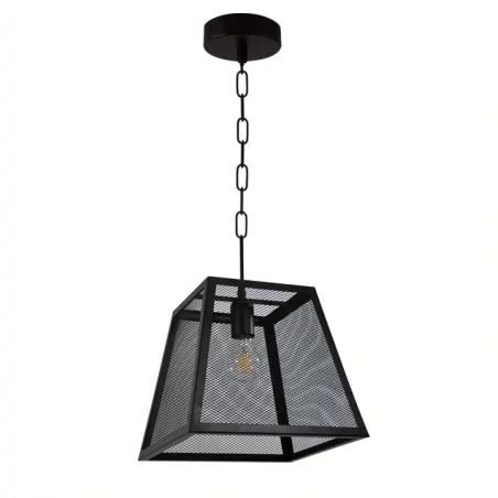 Lampy-sufitowe - klasyczna lampa metalowa czarna 20w e27 il mio madera polux 