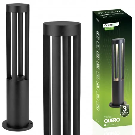 Slupki-ogrodowe - lumogr1155 lampa ogrodowa słupek stojący 60cm 12w led 4000k quero lumiled 