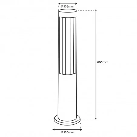 Slupki-ogrodowe - lumogr1155 lampa ogrodowa słupek stojący 60cm 12w led 4000k quero lumiled 