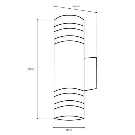 Kinkiety-ogrodowe - lumogr0485 ogrodowa kinkiet elewacyjny 2xe27 led góra-dół ringo lumiled 