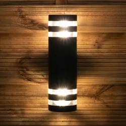 Kinkiety-ogrodowe - lumogr0485 ogrodowa kinkiet elewacyjny 2xe27 led góra-dół ringo lumiled 