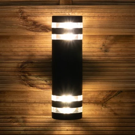 Kinkiety-ogrodowe - lumogr0485 ogrodowa kinkiet elewacyjny 2xe27 led góra-dół ringo lumiled 