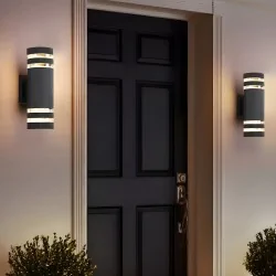 Kinkiety-ogrodowe - lumogr0485 ogrodowa kinkiet elewacyjny 2xe27 led góra-dół ringo lumiled 