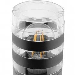 Slupki-ogrodowe - lumogr0490 czarny słupek ogrodowy 60cm e27 led ringo lumiled 