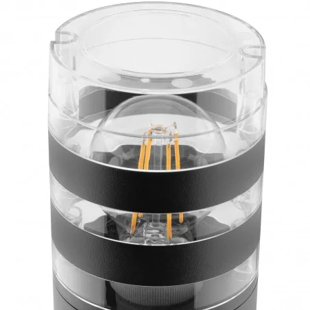 Slupki-ogrodowe - lumogr0490 czarny słupek ogrodowy 60cm e27 led ringo lumiled 