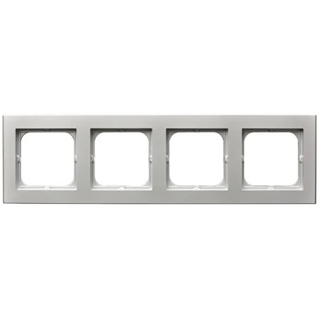 Ramki-poczworne - ramka poczwórna srebrny mat r-4r/38 sonata ospel 