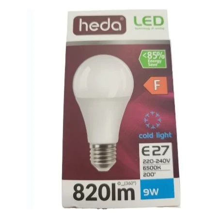 Gwint-trzonek-e27 - energooszczędna żarówka led a60 e27 10w-61w 815lm 6500k hd111 heda 