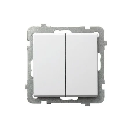 Wylaczniki-jednobiegunowe - włącznik schodowy+jednobiegunowy biały sonata łp-9r/m/00 ospel 