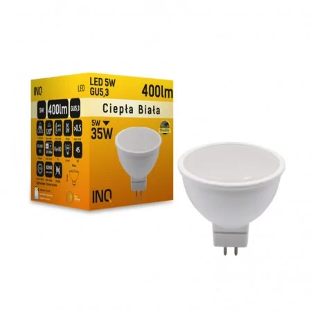 Zarowki-tradycyjne - lr130ww żarówka led niskonapięciowa 12v 5w 3000k gu5,3 inq 